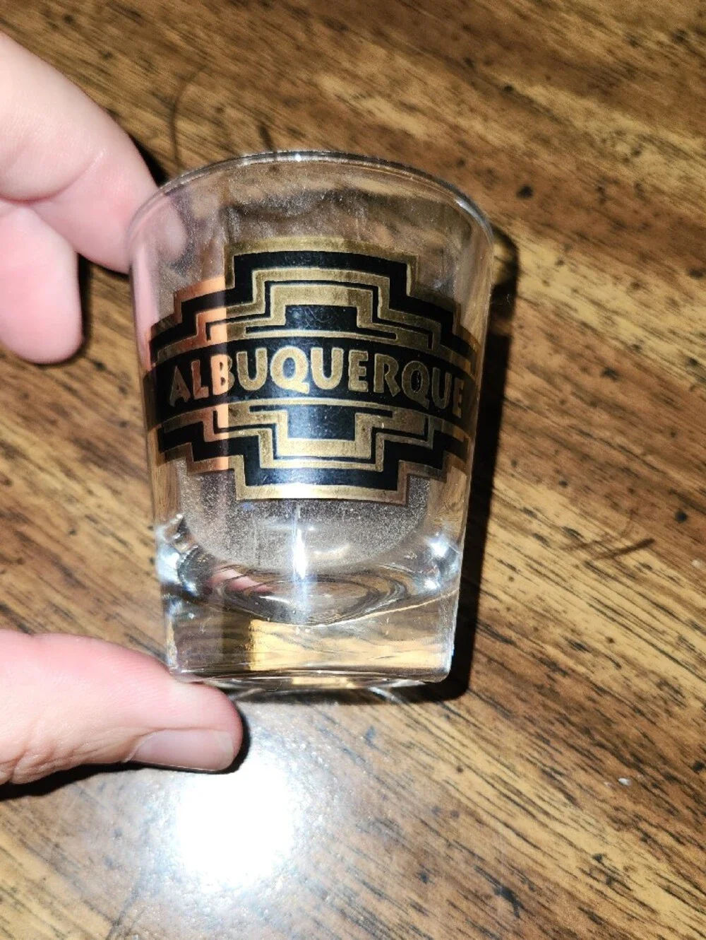 Albuquerque Gold & Black Souvenir Shot Glass
